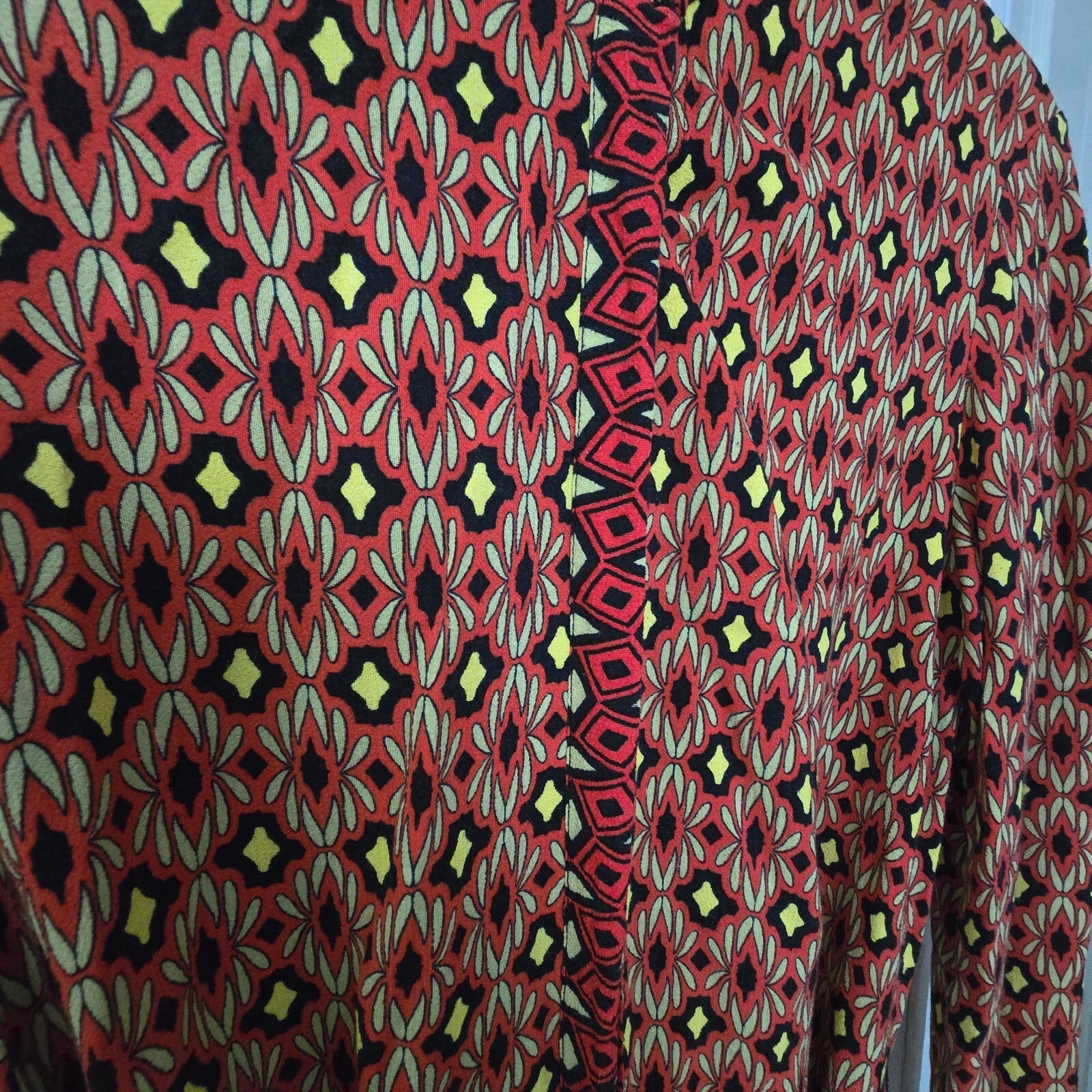Zara Woman Patterned Long Sleeve Dress with Belt Size EUR S / UK 8