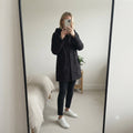 Uniqlo Black Hooded slighty padded warm Parka Coat, Size Small