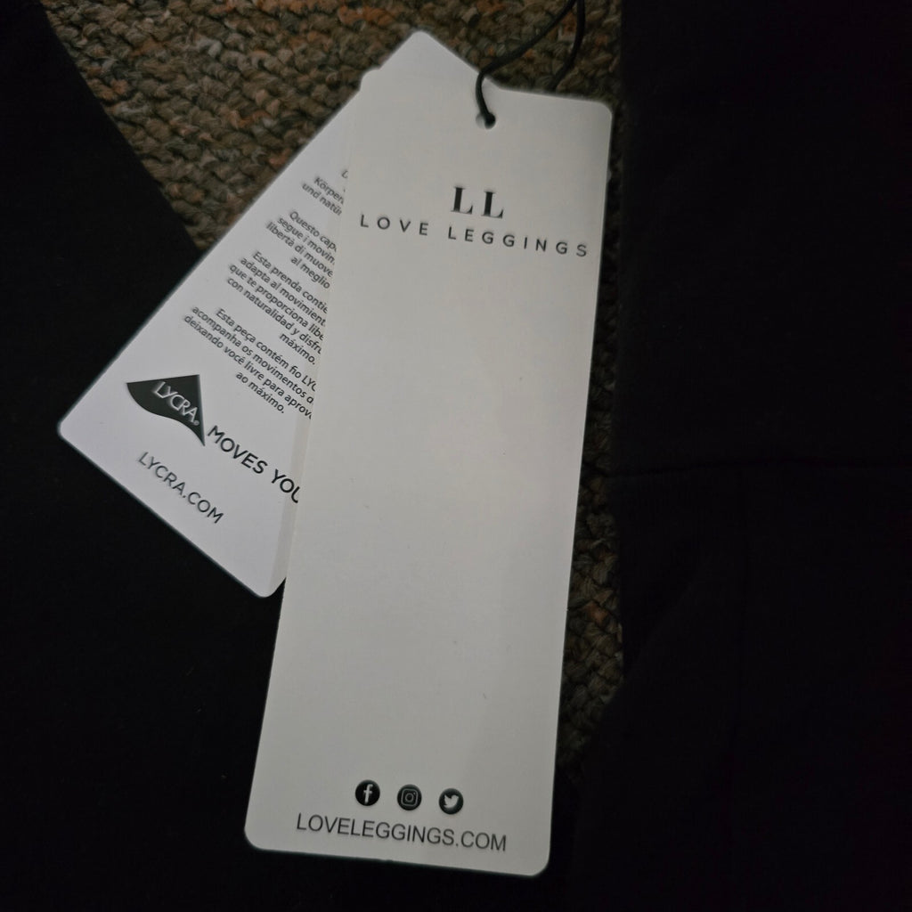 Love Leggings Black UK 20 High Waist Leggings with LYCRA, 27", BNWOT