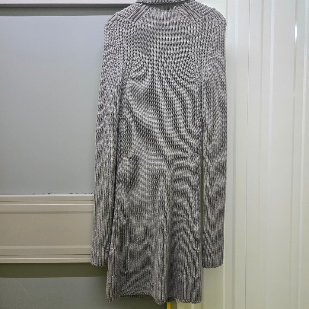 Joseph Grey Wool Knit Longline Cardigan Designer Luxury Premium Layering Size S