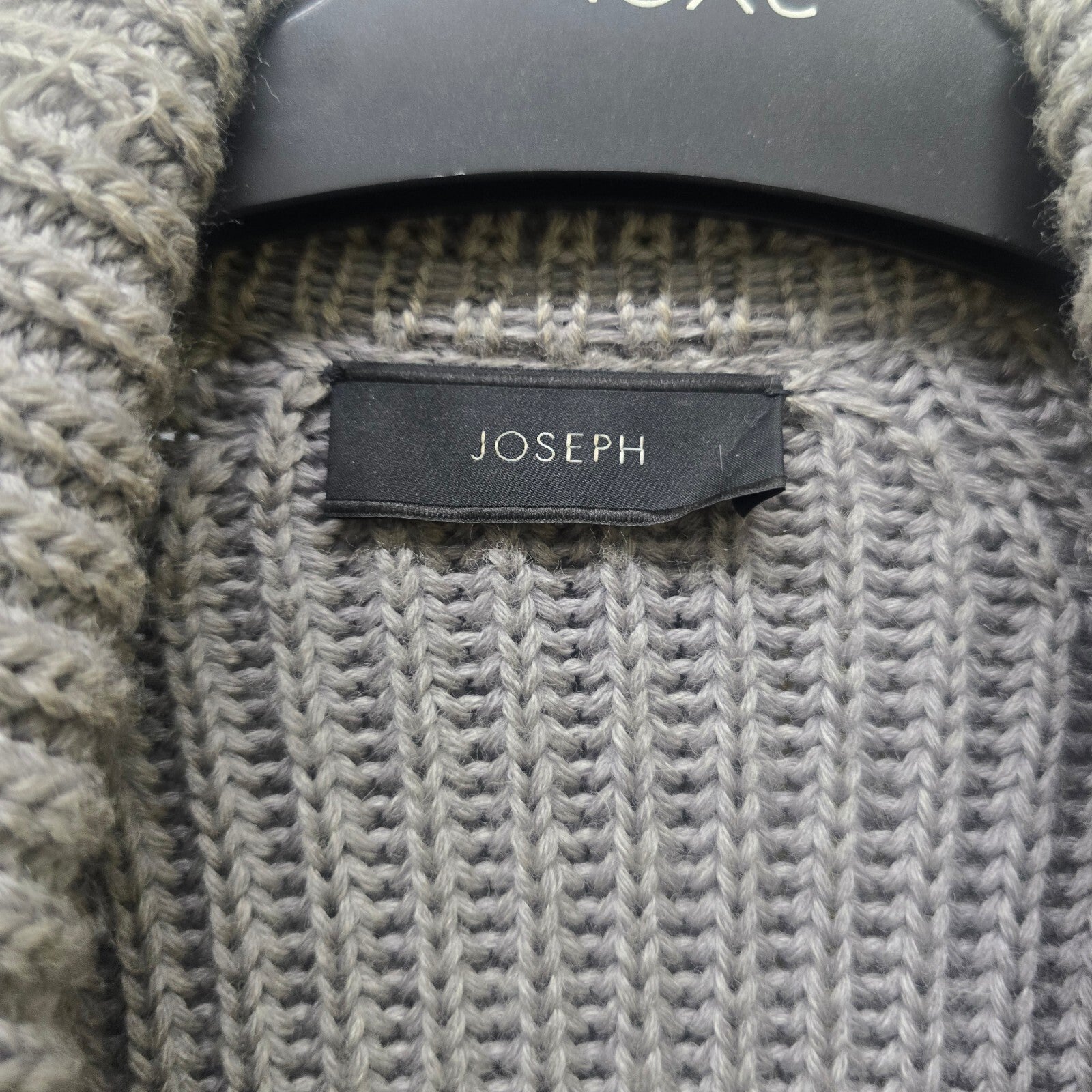 Joseph Grey Wool Knit Longline Cardigan Designer Luxury Premium Layering Size S