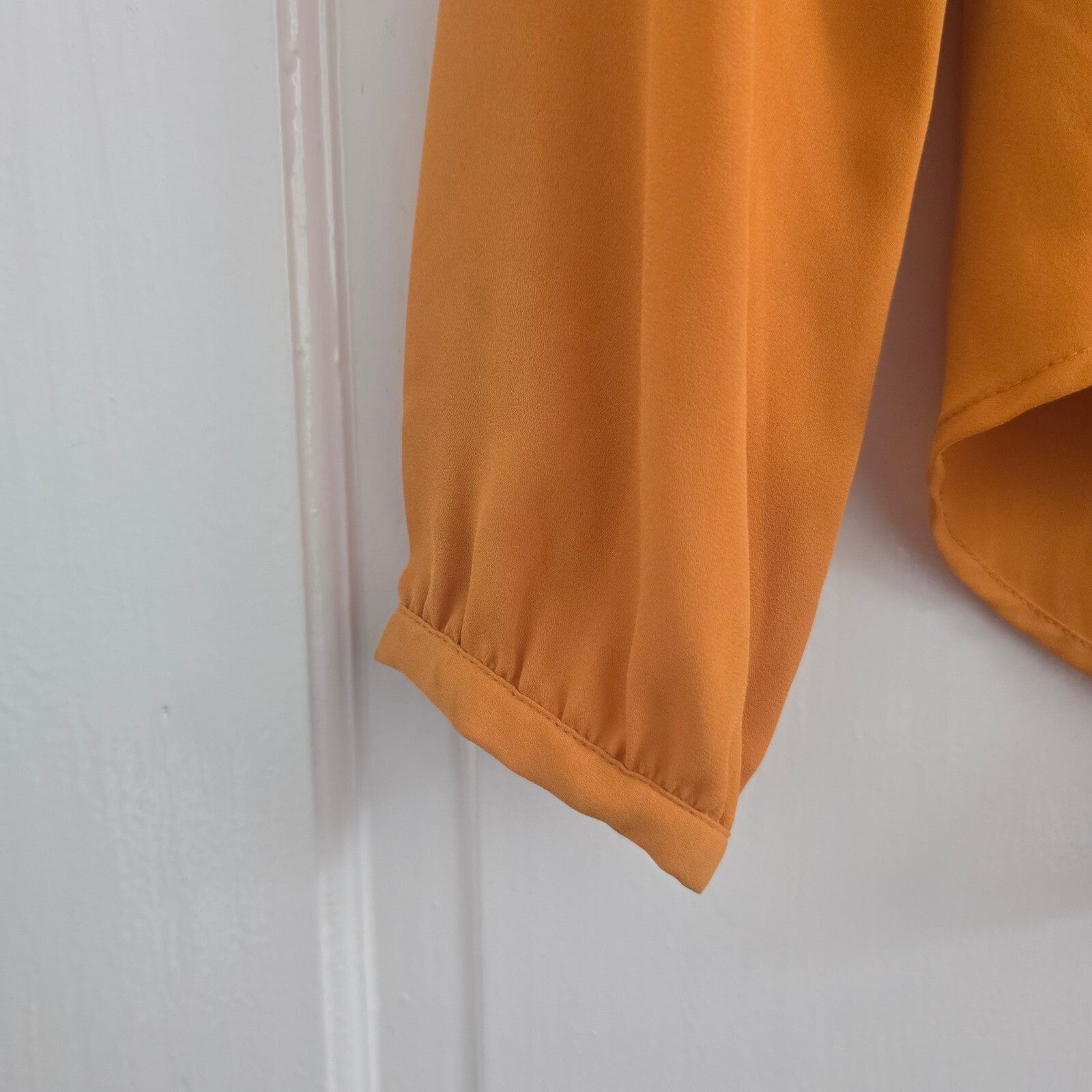 Atmosphere Mustard Yellow Long Sleeve Draped Blouse shirt UK 10