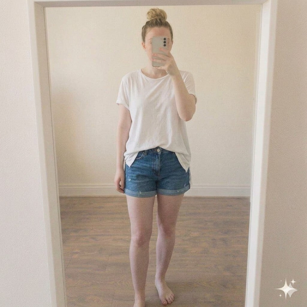 Zara White Cotton Short Sleeve T-Shirt, Size L, relaxed fit