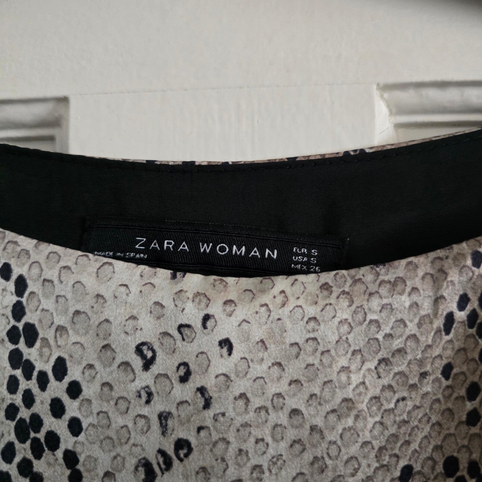 Zara Snake Print Long Sleeve Mini Dress, Silk/Satin feel, size S, sold out