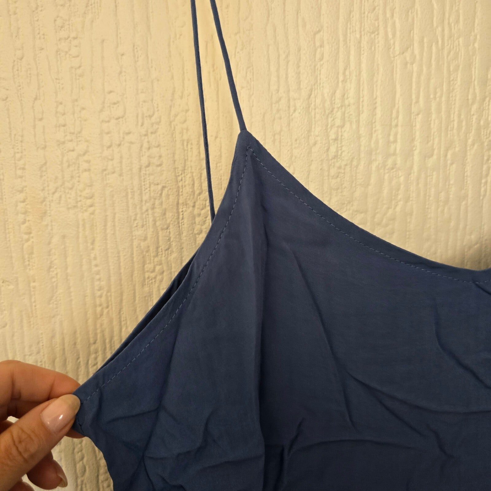 IMI LOA Blue Silk Handmade Camisole Top Size 2 (Size S)