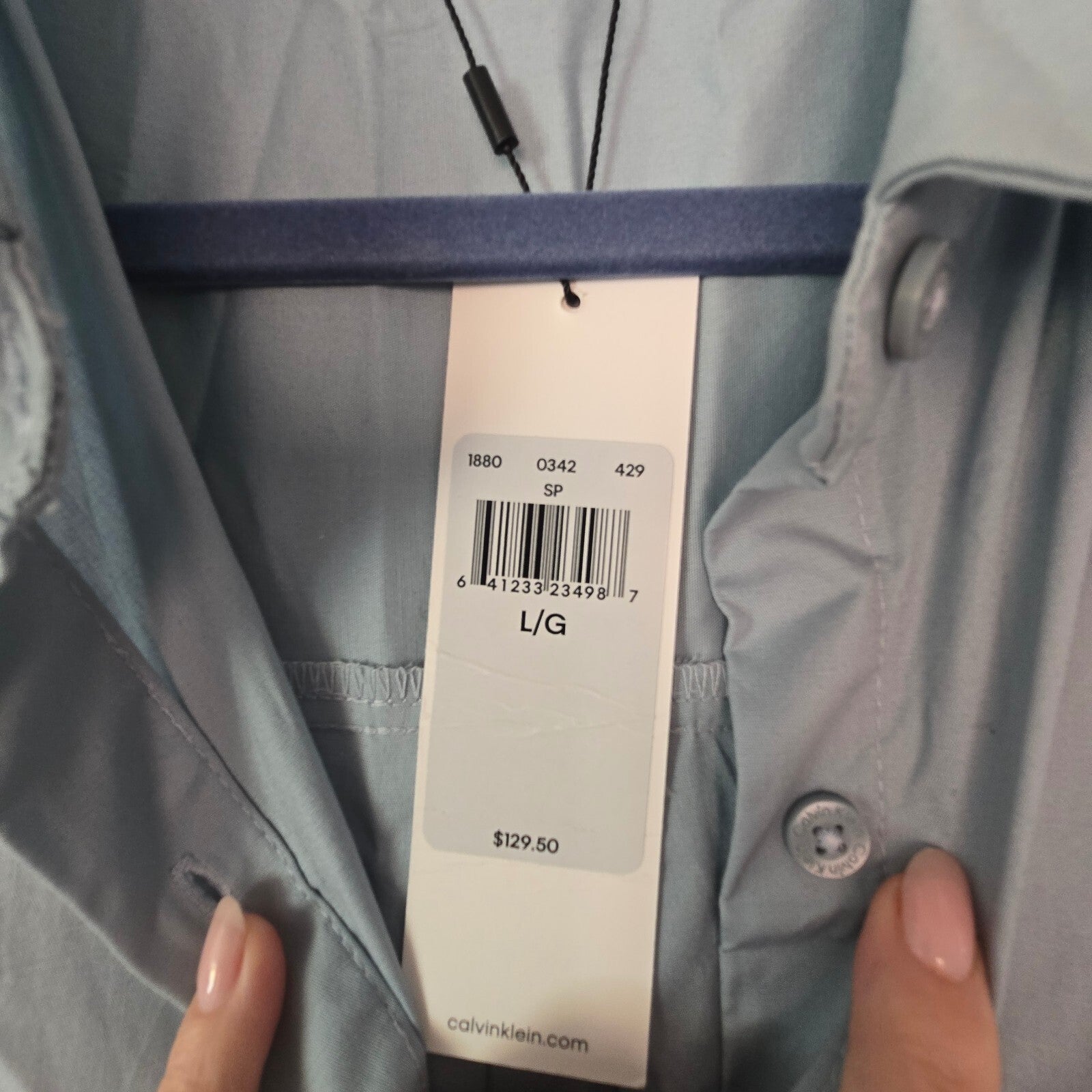 Calvin Klein Classic Shirt Dress with Tie Waist – BNWT, size L