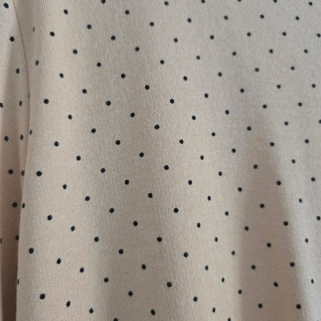 Eastex Beige Polka Dot Short Sleeve Top UK 12 EU 38