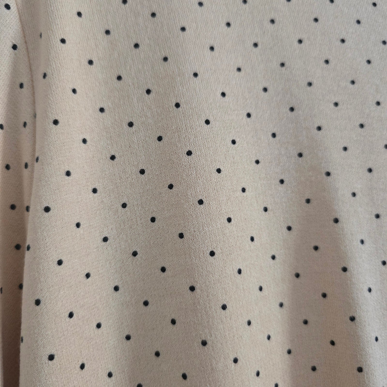 Eastex Beige Polka Dot Short Sleeve Top UK 12 EU 38