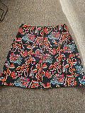Zara Black Floral miniskirt, gold zipper, size M