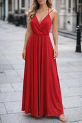 ASOS Red Halter-Neck Maxi Dress, drape, jersey, sleeveless, holiday, summer UK 6