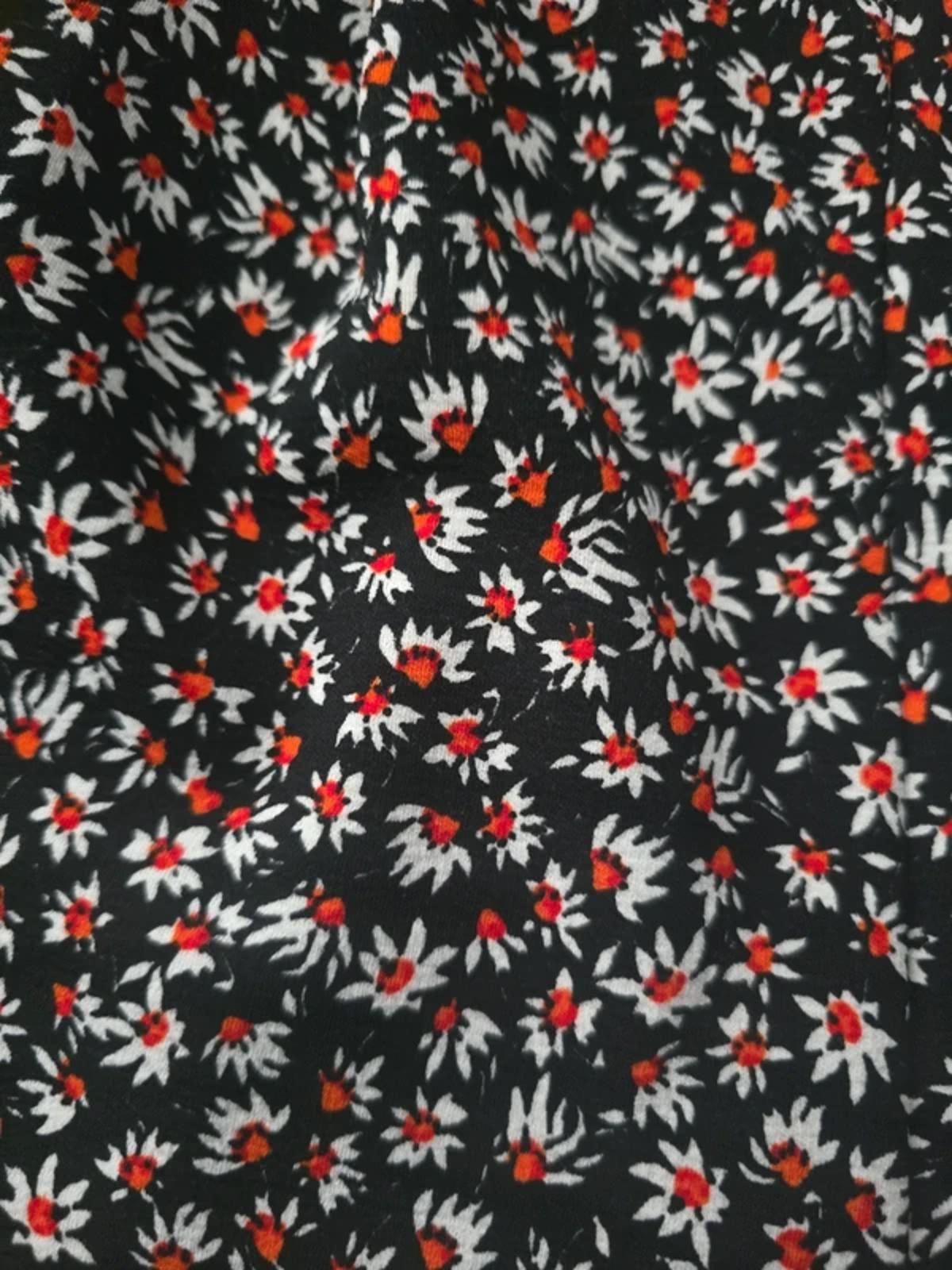 Bershka floral print playsuit romper, square neck, long sleeve, size M, summer