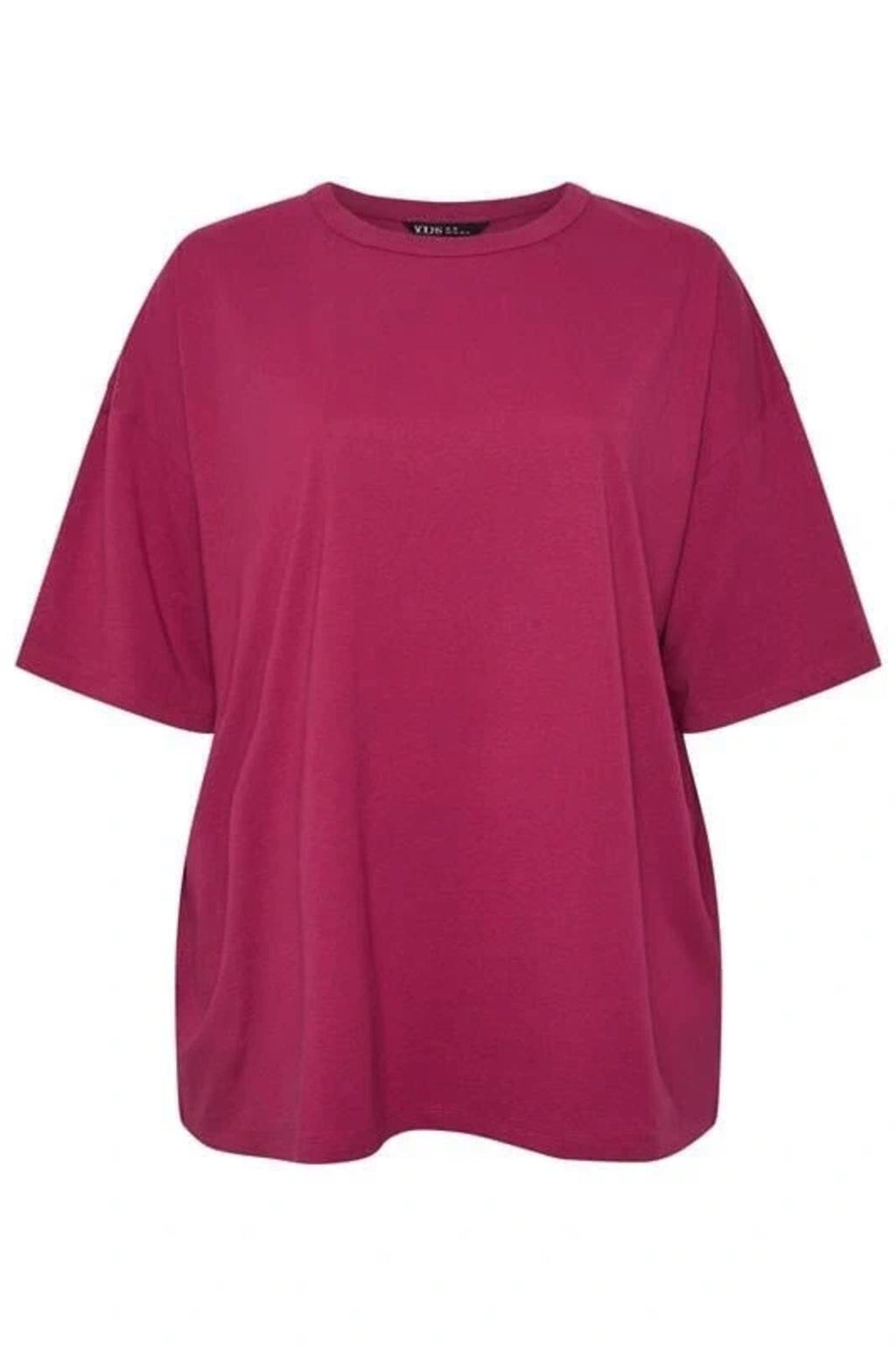 Yours Clothing Curve Wine Burgundy Relaxed Crew Neck T-Shirt (BNWT) Size 18
