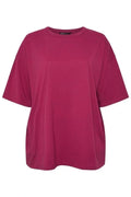 Yours Clothing Curve Wine Burgundy Relaxed Crew Neck T-Shirt (BNWT) Size 18