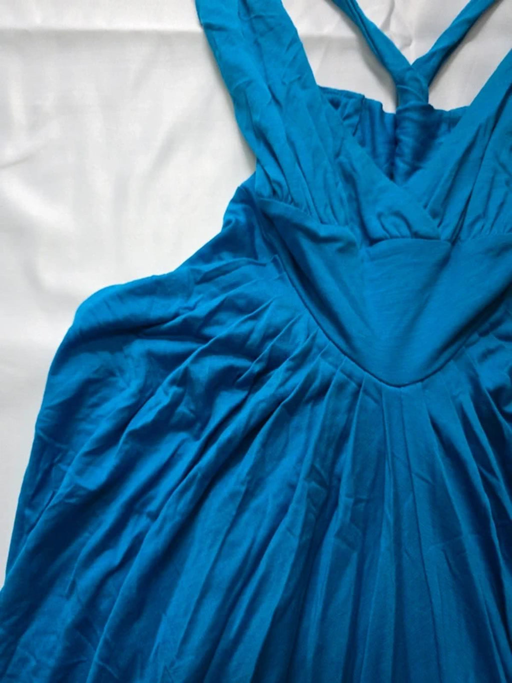Ted Baker cobalt blue jersey drape dress, size S, VGC, worn once, twist back
