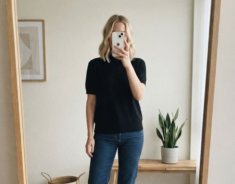 Zara Black High Neck Short Sleeve Knit Jumper, capsule, workwear, blogger L