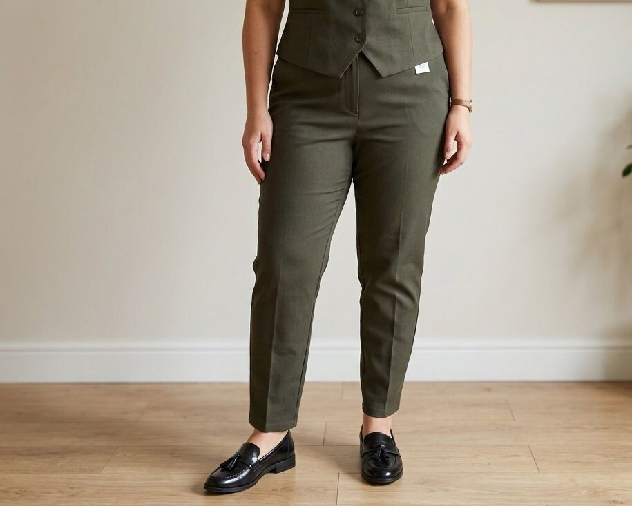 George Olive Green Skinny Treggings Trousers, Elasticated waist, BNWT, size 24