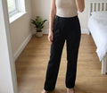 GAP Women's Black Straight Leg Wool Blend Trousers UK 10, smart, tailored