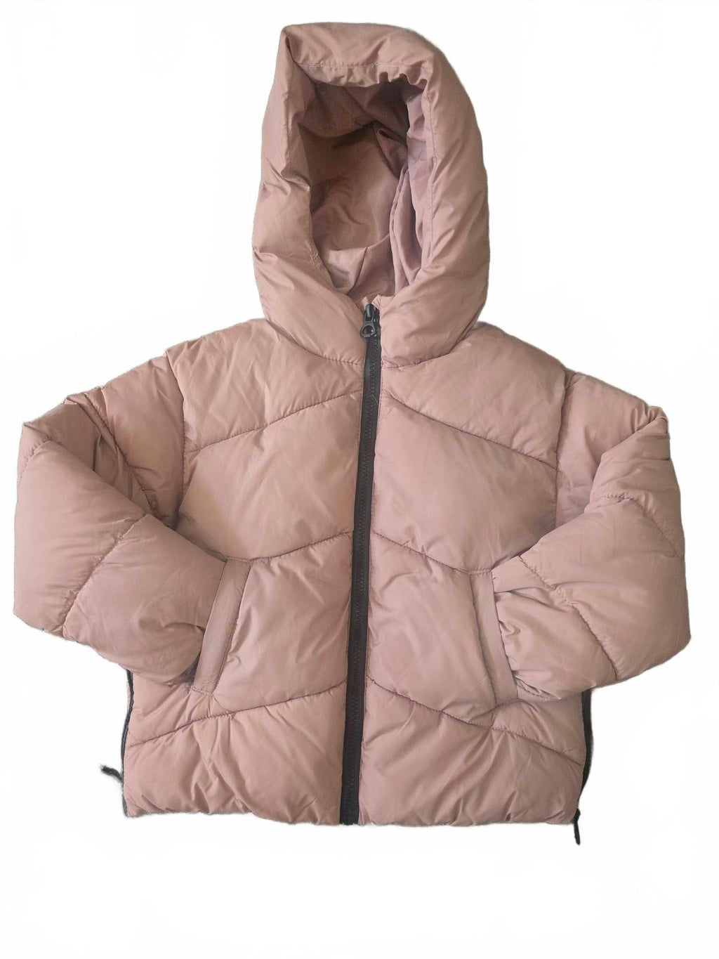 Zara Kids Pink Puffer Jacket with Hood, Age 7, Water resistant, hood