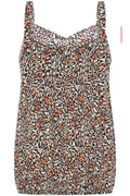 Bonmarché Women's Animal Print Sleeveless Bubble Hem Vest Camisole Top Size 20