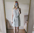 Farhi Sleeveless Ruffle Detail Cotton Dress UK Size 10, lightweight, summer,
