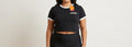 BNWT Ellesse Helian Black Cropped Bikini Top, size 20,