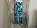 Blue and White Patterned Lightweight Wide Leg Trousers Size L, BNWT, Summer
