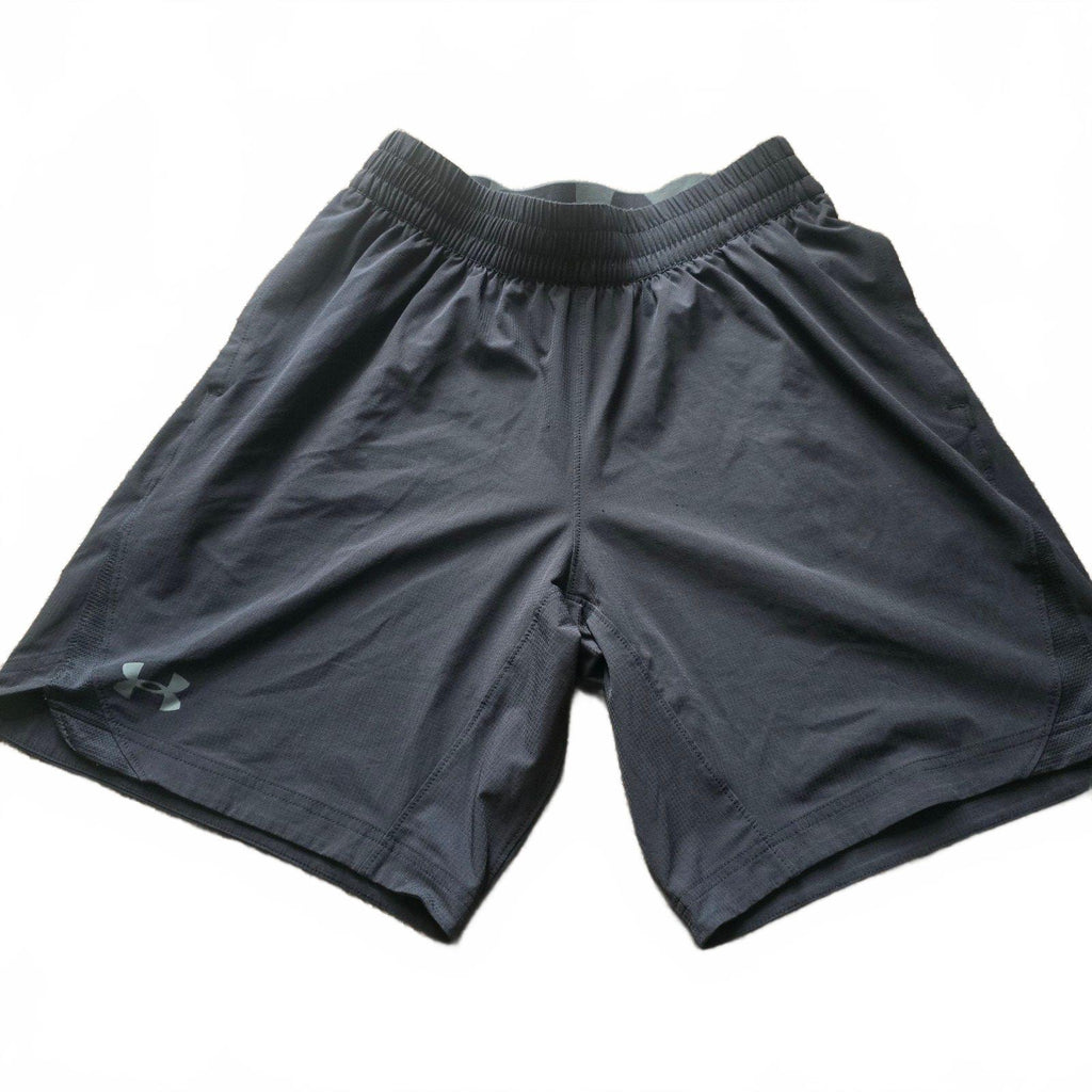 Under Armour Men's Black Athletic Shorts Medium, elasticated waist, sports, gym