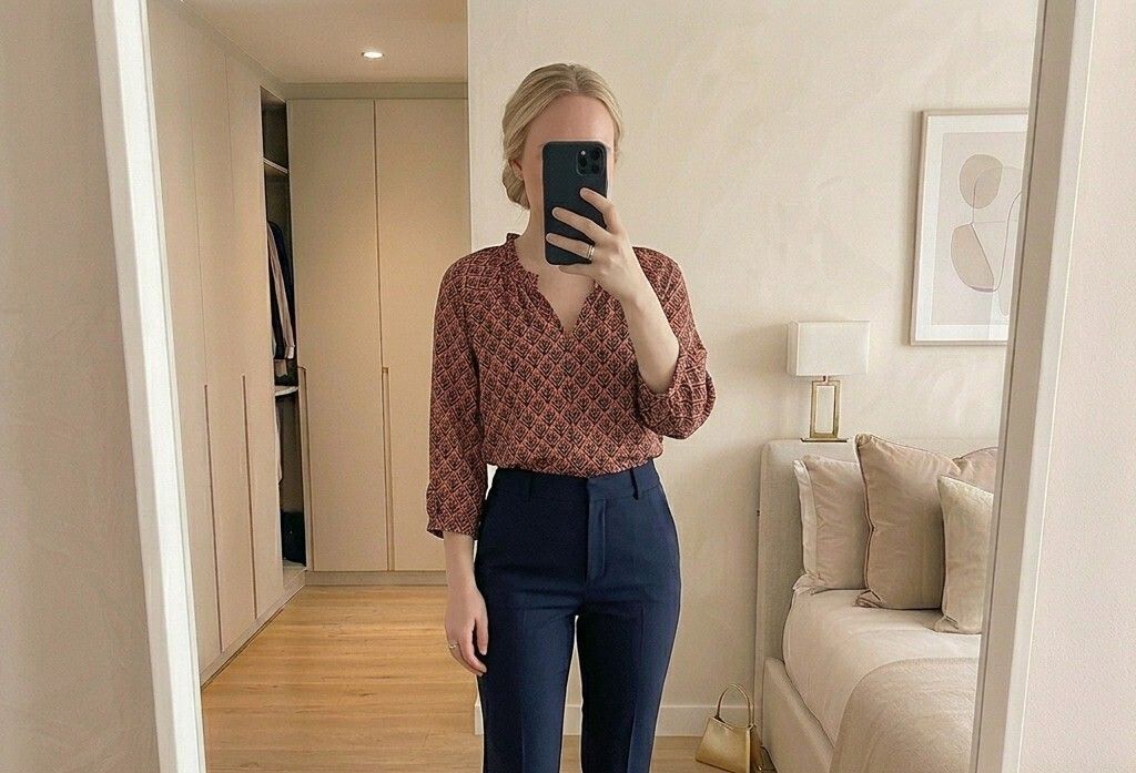 Whistles Women's Printed Long Sleeve Blouse Top Shirt UK10, relaxed fit