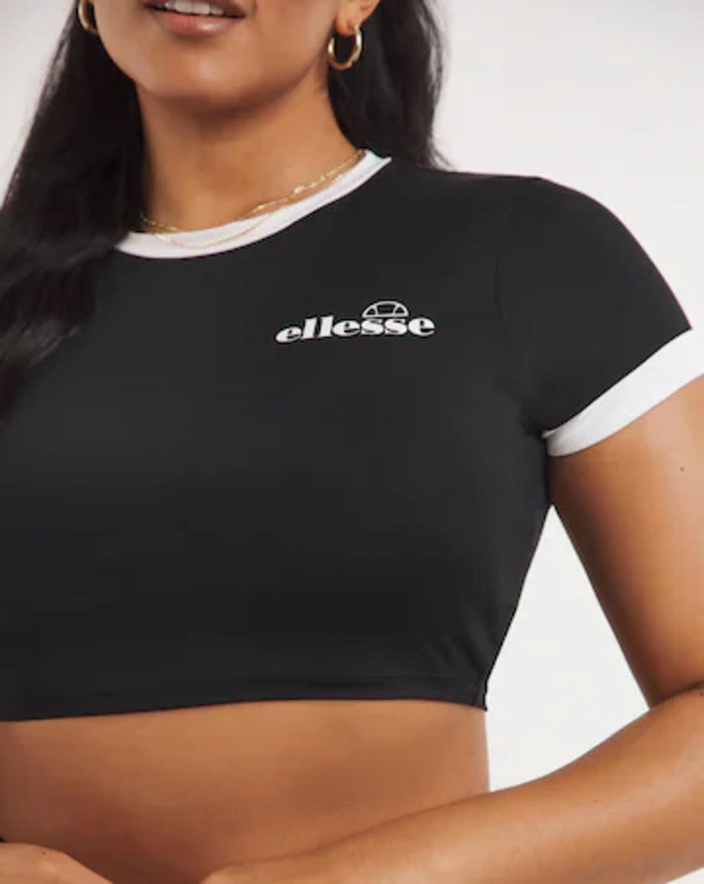 BNWT Ellesse Helian Black Cropped Bikini Top, size 20,